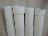 UNUSED White Surplus 4' Heavy Duty Fiberglass Mast Sections - Ring on Female End of Mast - Lot of 4